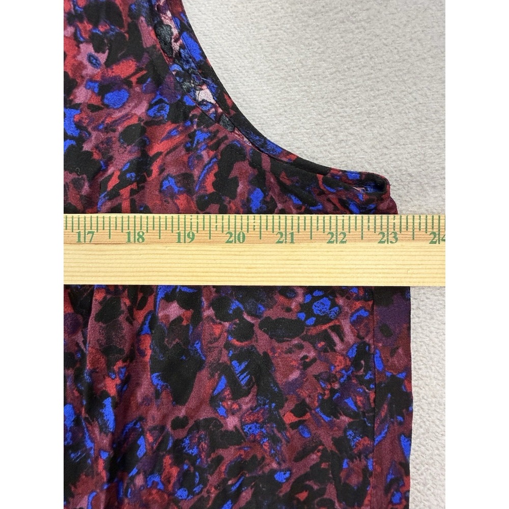 Torrid 2X Crepe Tank Top Chain Link Neck Multicolor‎ Animal Print Blouse - Picture 7 of 9